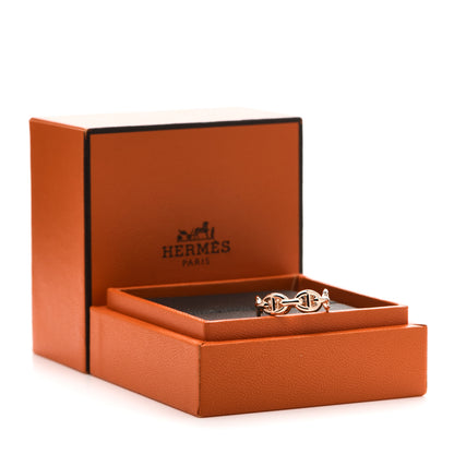 Hermes 18K Rose Gold PM Chaine D'Ancre Enchainee Ring 51 5.75 5 of 5