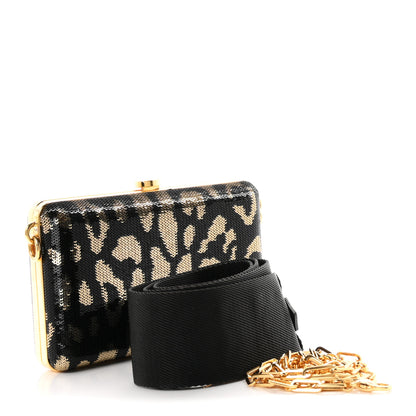 Tom Ford Sequin Embellished Leopard Print Crossbody Clutch Black Multicolor 3 of 9