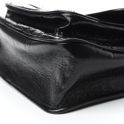 Saint Laurent Crinkled Calfskin Matelasse Monogram Medium Niki Chain Satchel Black 7 of 8