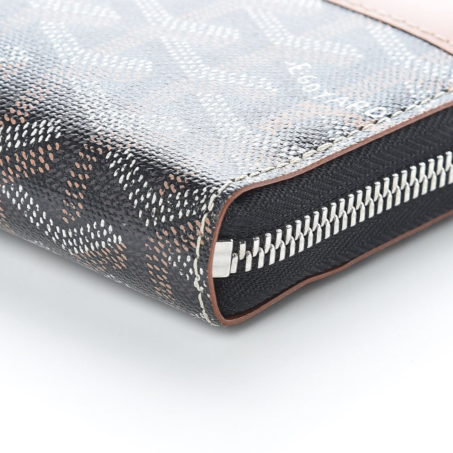 Goyardine Matignon Zip Around GM Wallet Black Gold