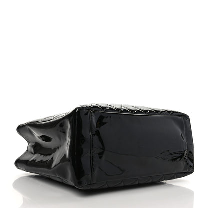 Chanel Patent Quilted Grand Shopping Tote GST Black 4 of 10