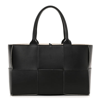 Bottega Veneta Nappa Maxi Intrecciato Small Arco Tote Black White 3 of 18