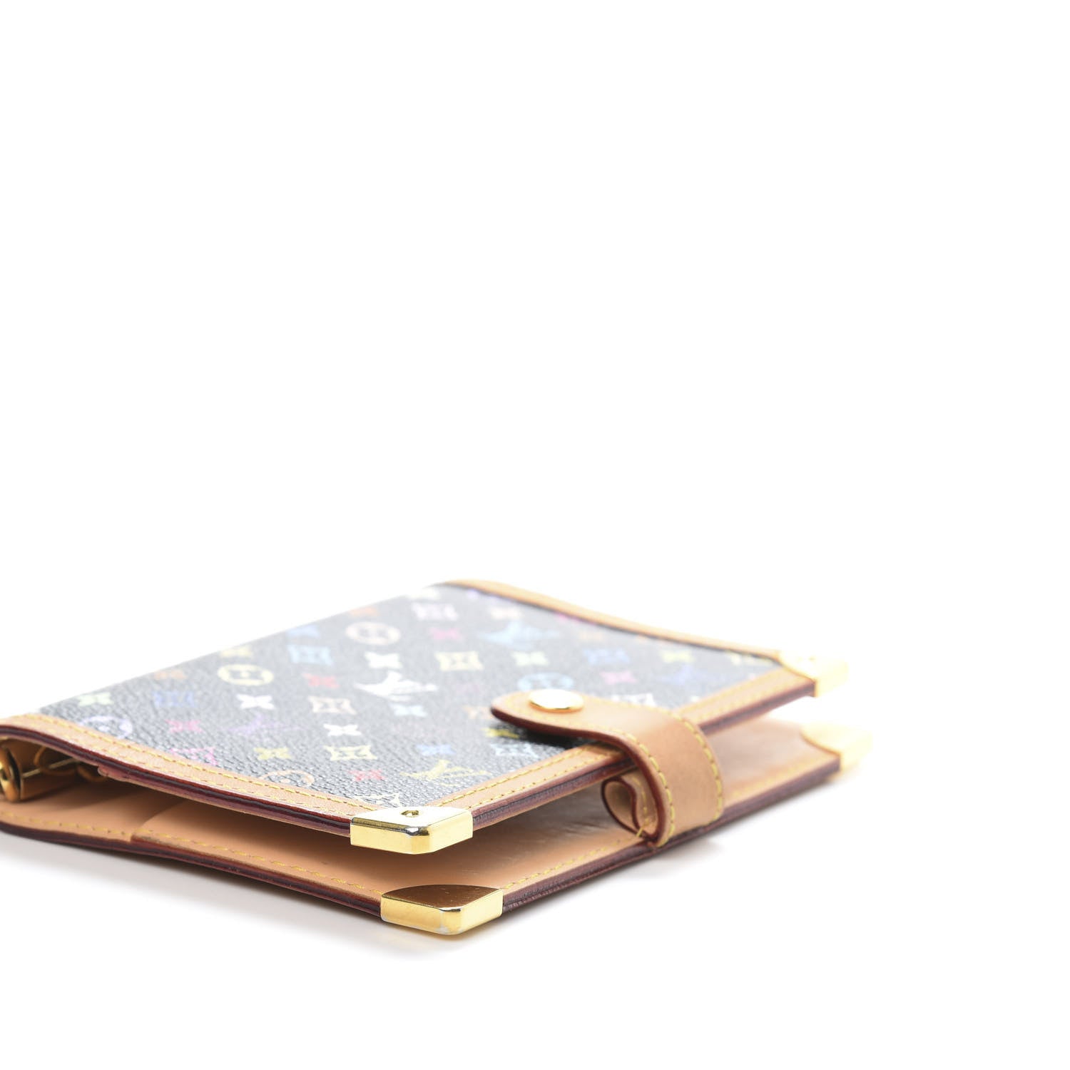 Louis Vuitton Monogram Multicolor Small Ring Agenda Cover Black 7 of 11