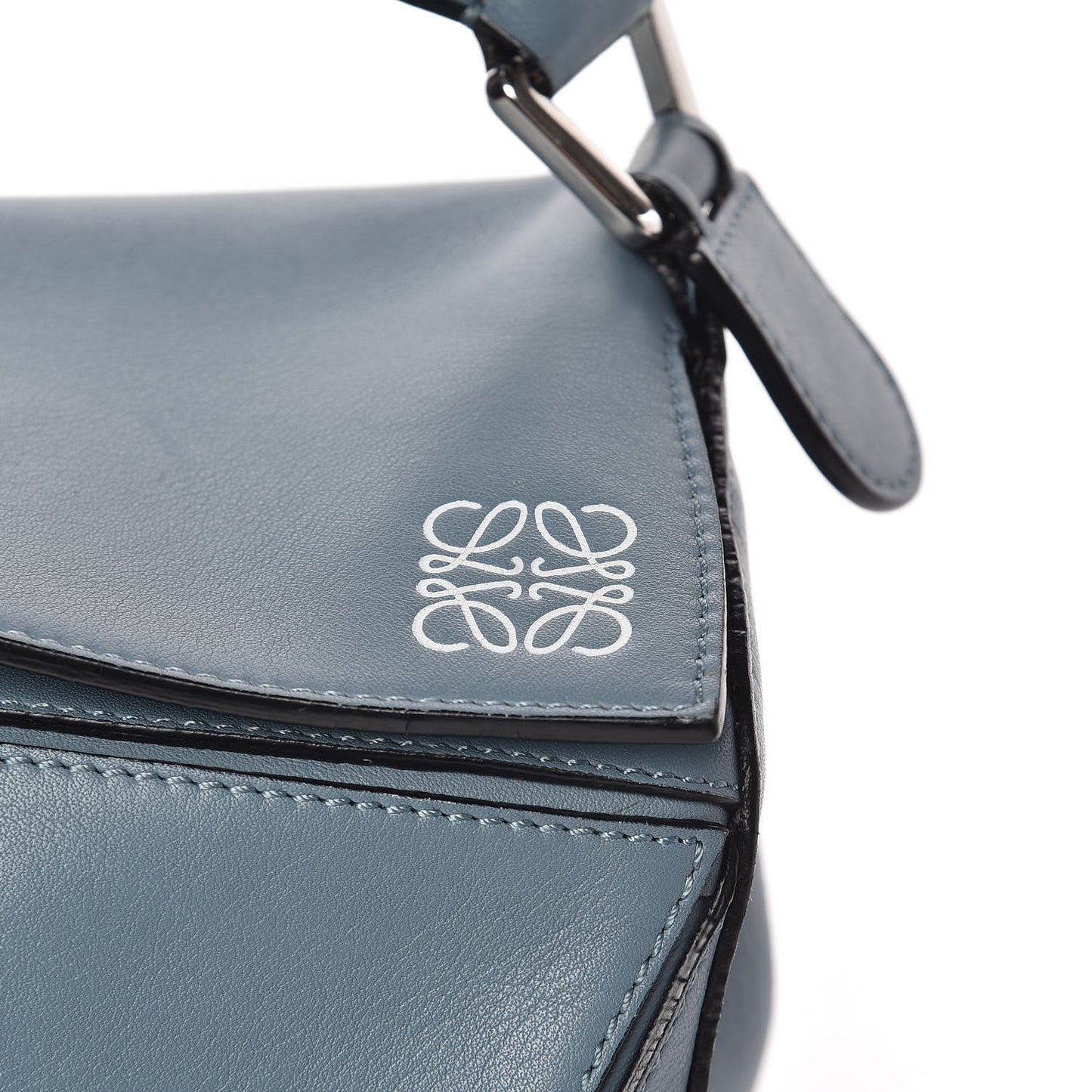 Calfskin Puzzle Bag Stone Blue