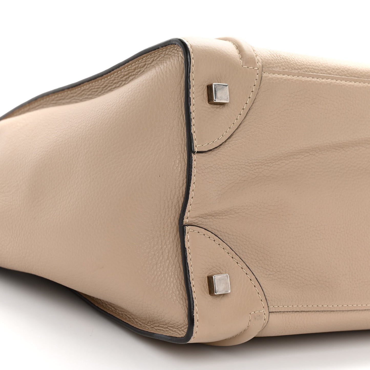 Drummed Calfskin Mini Luggage Dune