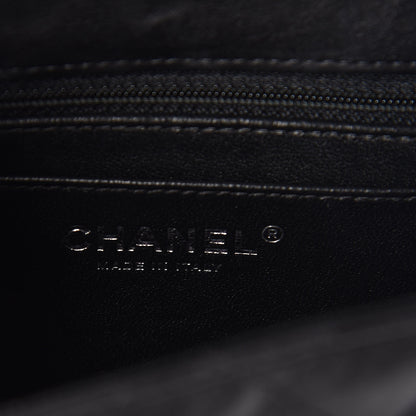 Chanel Crumpled Calfskin Quilted Mini Square Flap So Black 6 of 8