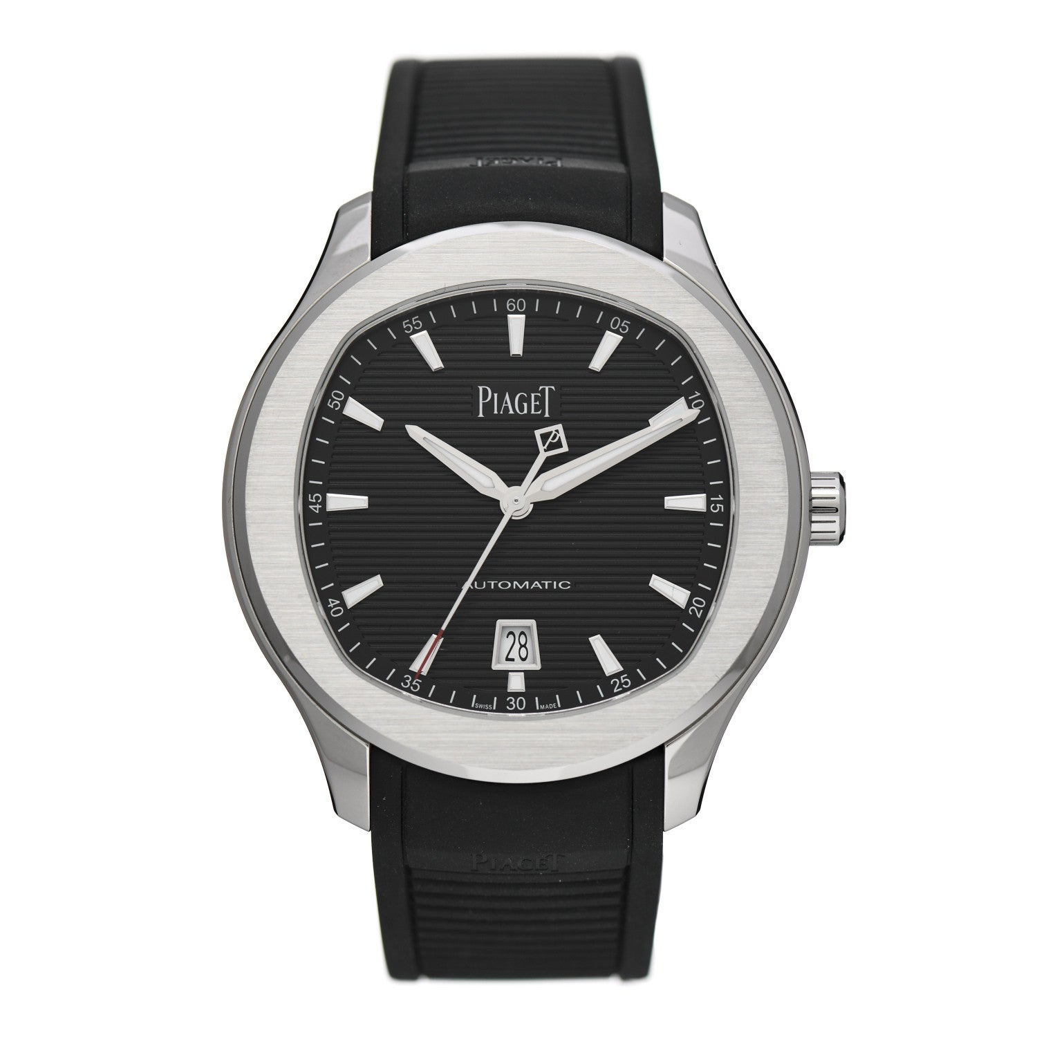 Piaget Stainless Steel Rubber 42mm Polo Date Automatic Watch Black 1 of 5
