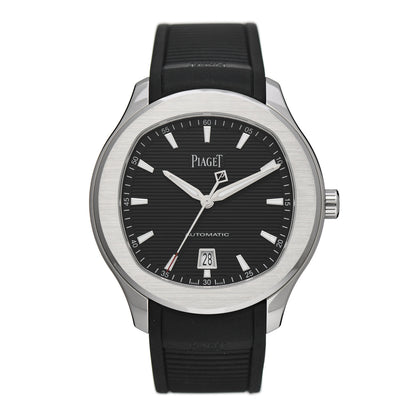 Piaget Stainless Steel Rubber 42mm Polo Date Automatic Watch Black 1 of 5