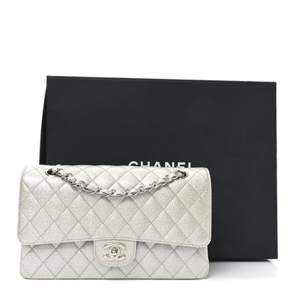 Chanel Glittered Metallic Caviar Quilted Medium Double Flap Silver 11 of 11