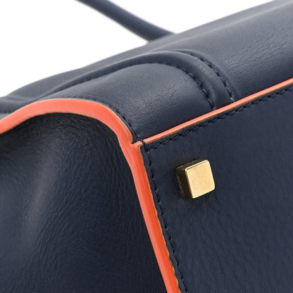 Celine Supple Calfskin Large Phantom Luggage Navy Blue Orange 12 of 13