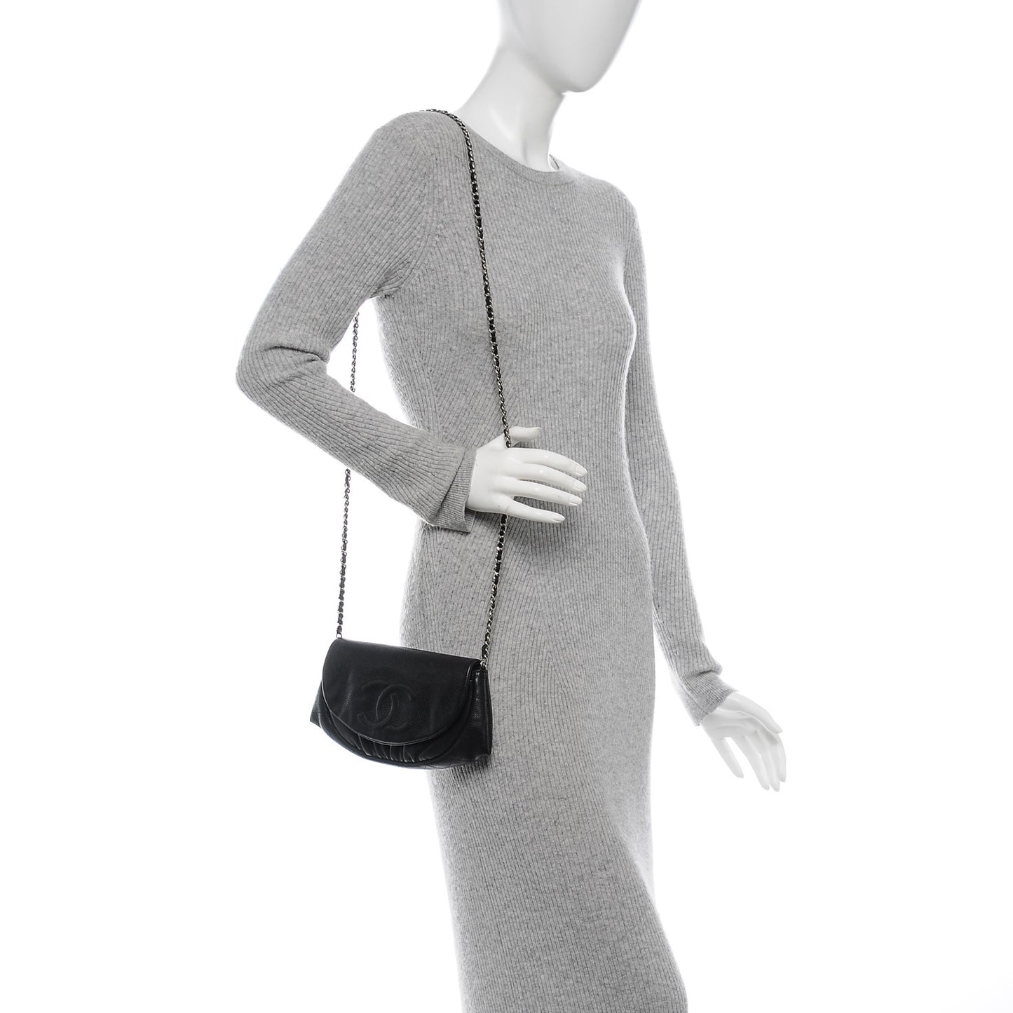 Caviar Half Moon Wallet On Chain WOC Black