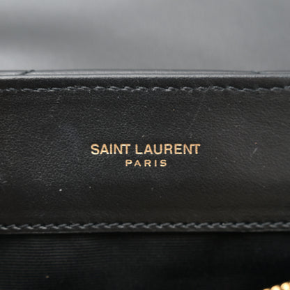 Saint Laurent Calfskin Y Quilted Monogram Small Loulou Chain Satchel Black 6 of 10
