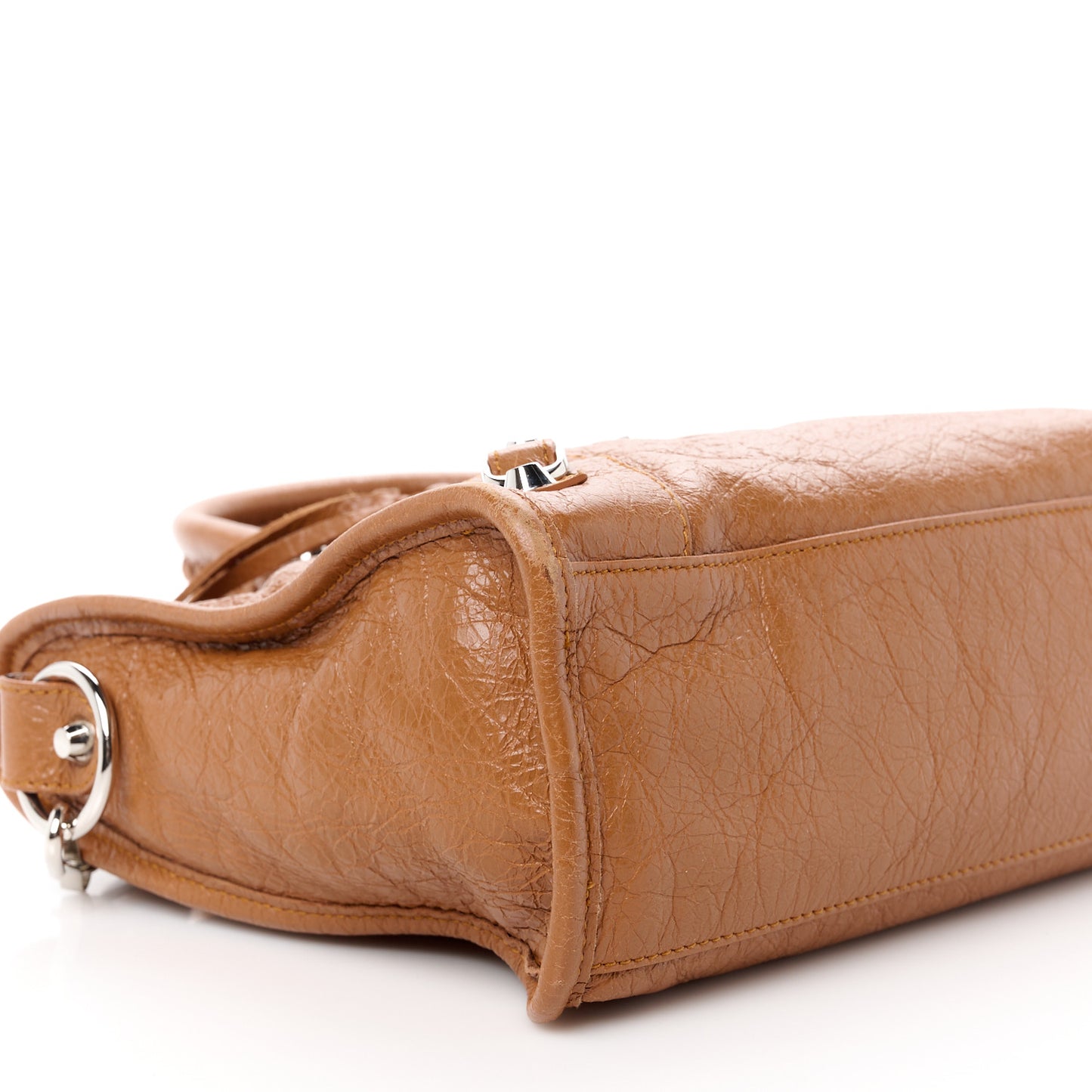 Agneau Classic Silver Hardware S City Camel