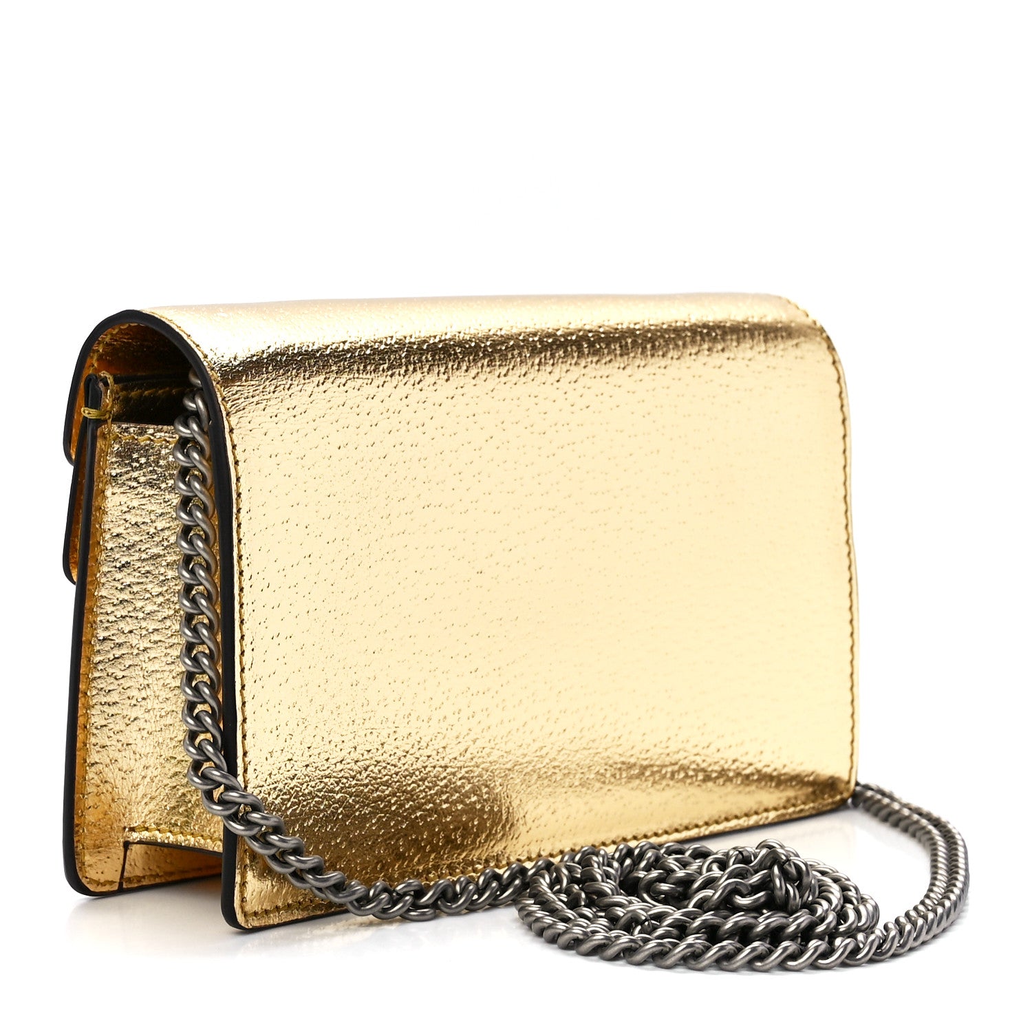 Gucci Metallic Calfskin Super Mini Dionysus Shoulder Bag Gold 3 of 12