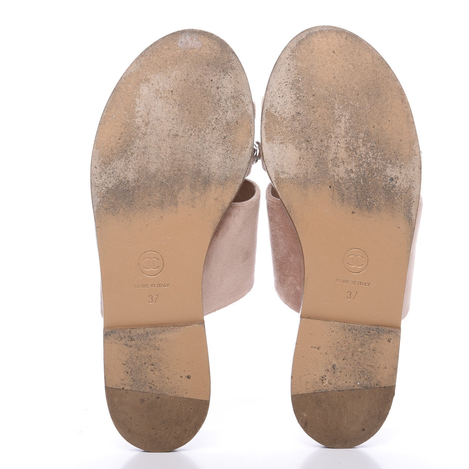 Chanel Velvet Chain Mule Sandals 37 Pink 5 of 10