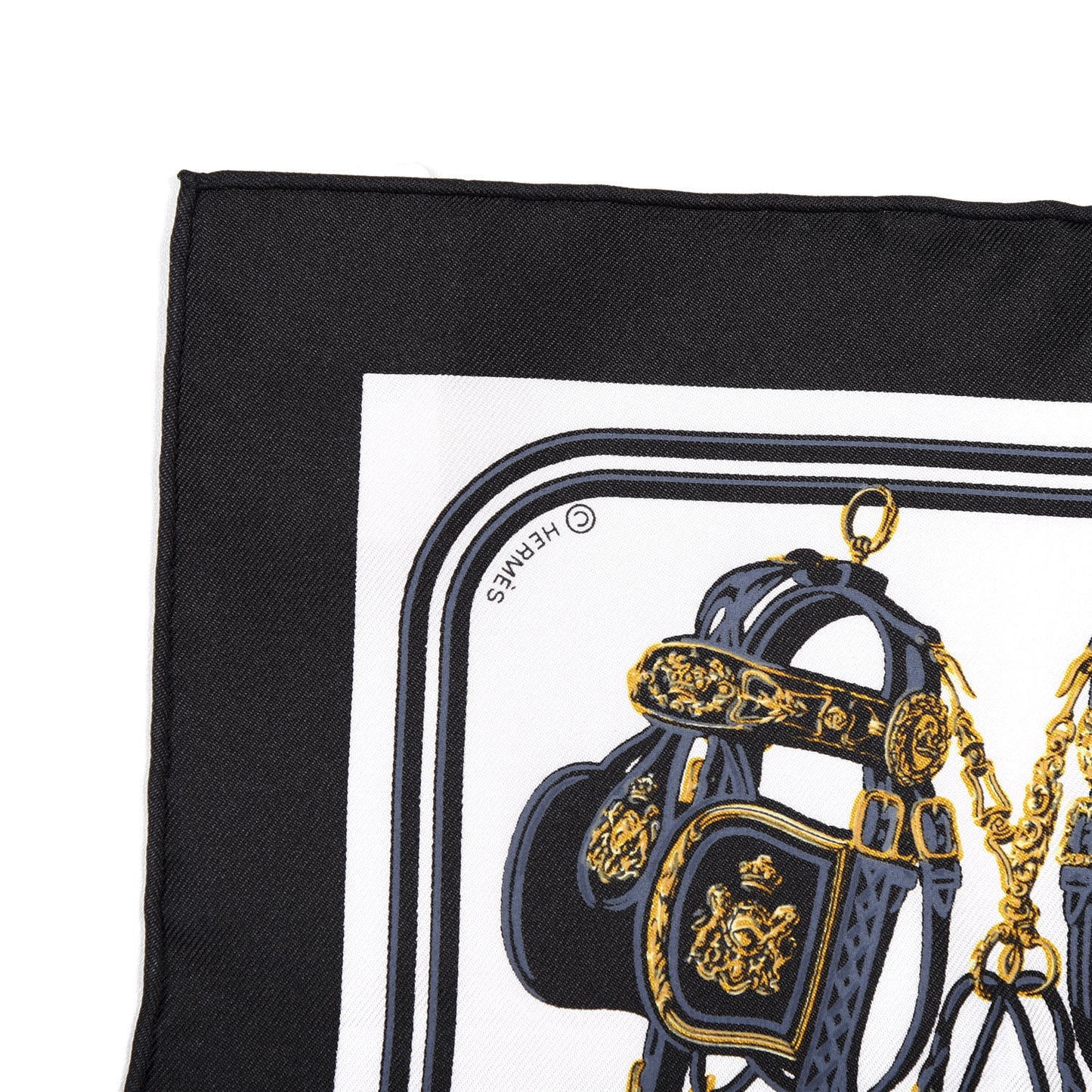 Silk Brides de Gala Nano Scarf 20 Black White Or