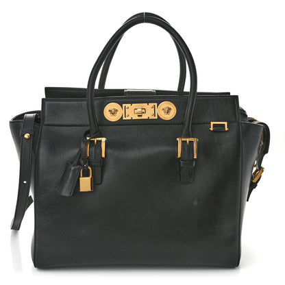 Versace Vitello Calfskin Signature Tote Black 1 of 9