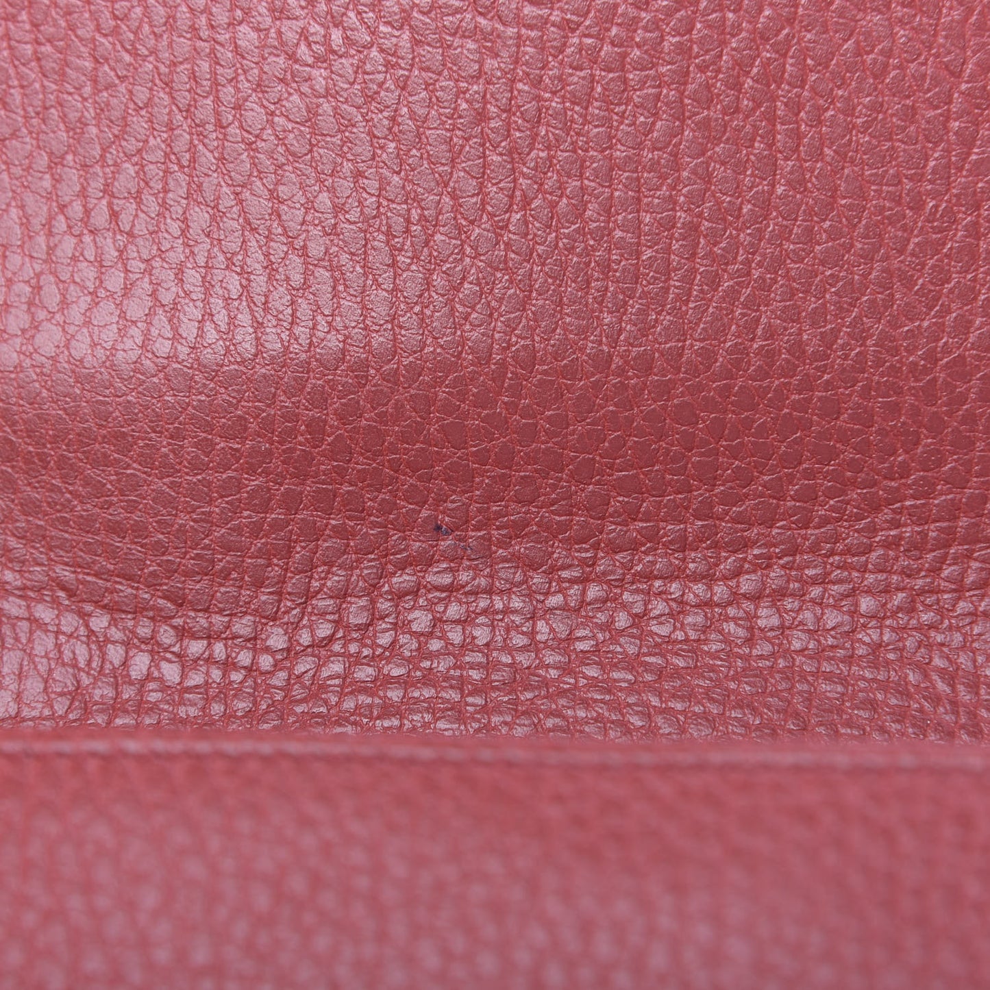 Dollar Calfskin Interlocking G Chain Wallet Red