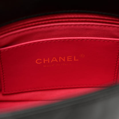 Chanel Lambskin Plexiglass Quilted Coco Love Flap Black 7 of 10