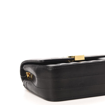Saint Laurent Lambskin Matelasse Monogram Small Vicky Chain Bag Black 9 of 11
