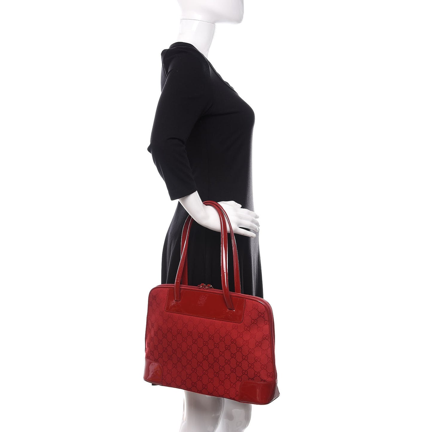 Patent Guccissima Tote Red
