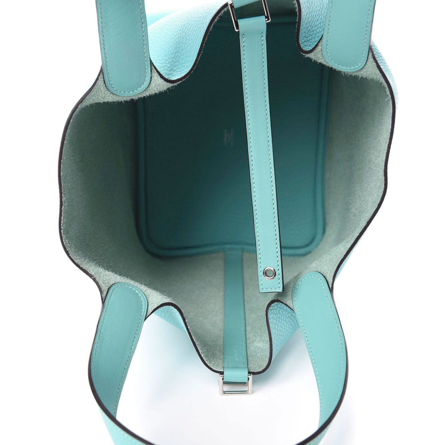 Hermes Taurillon Clemence Swift Picotin Lock 22 MM Bleu Atoll 5 of 11