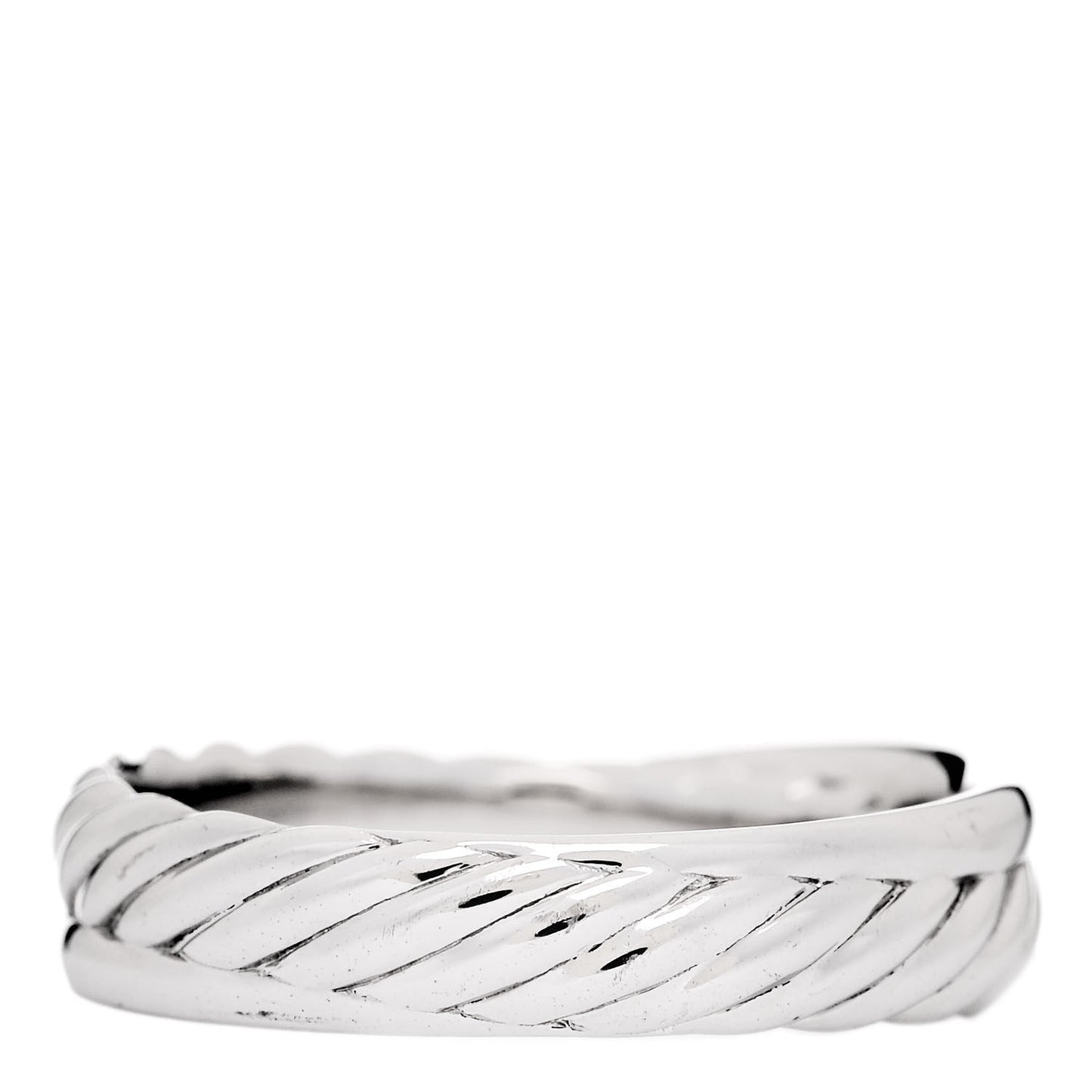Sterling Silver Diamond 5mm Crossover Ring 57 8