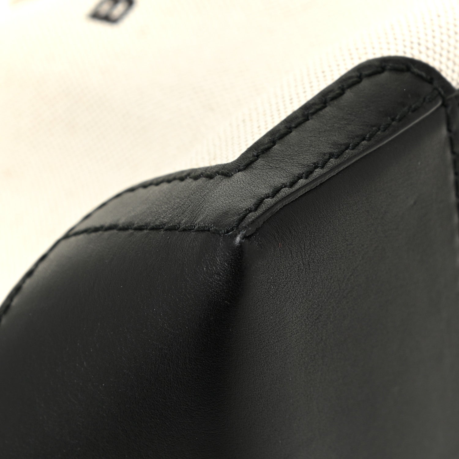 Balenciaga Cotton Canvas Calfskin Bucket Bag Black 12 of 14