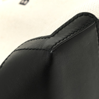 Balenciaga Cotton Canvas Calfskin Bucket Bag Black 12 of 14