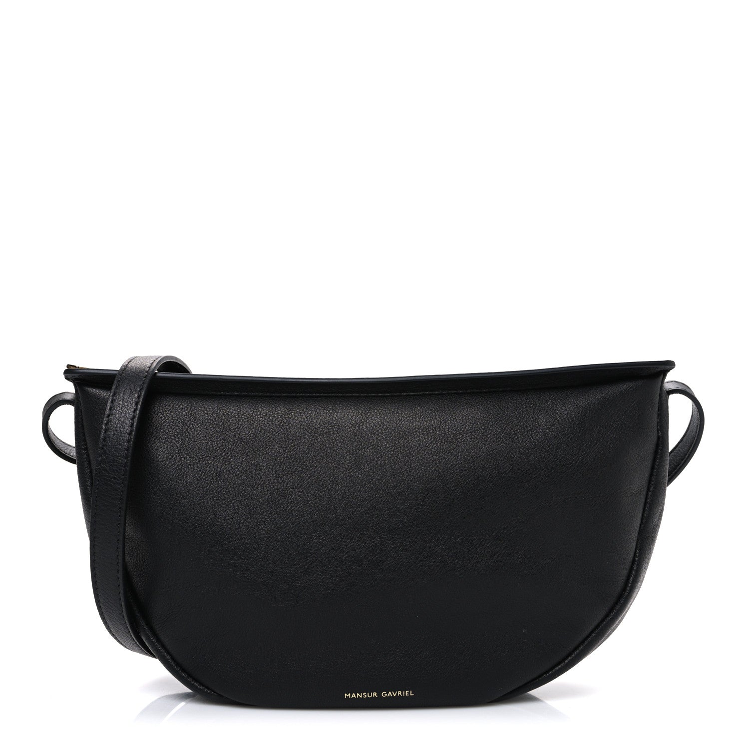 Mansur Gavriel Soft Calfskin Moon Sling Bag Black 1 of 9