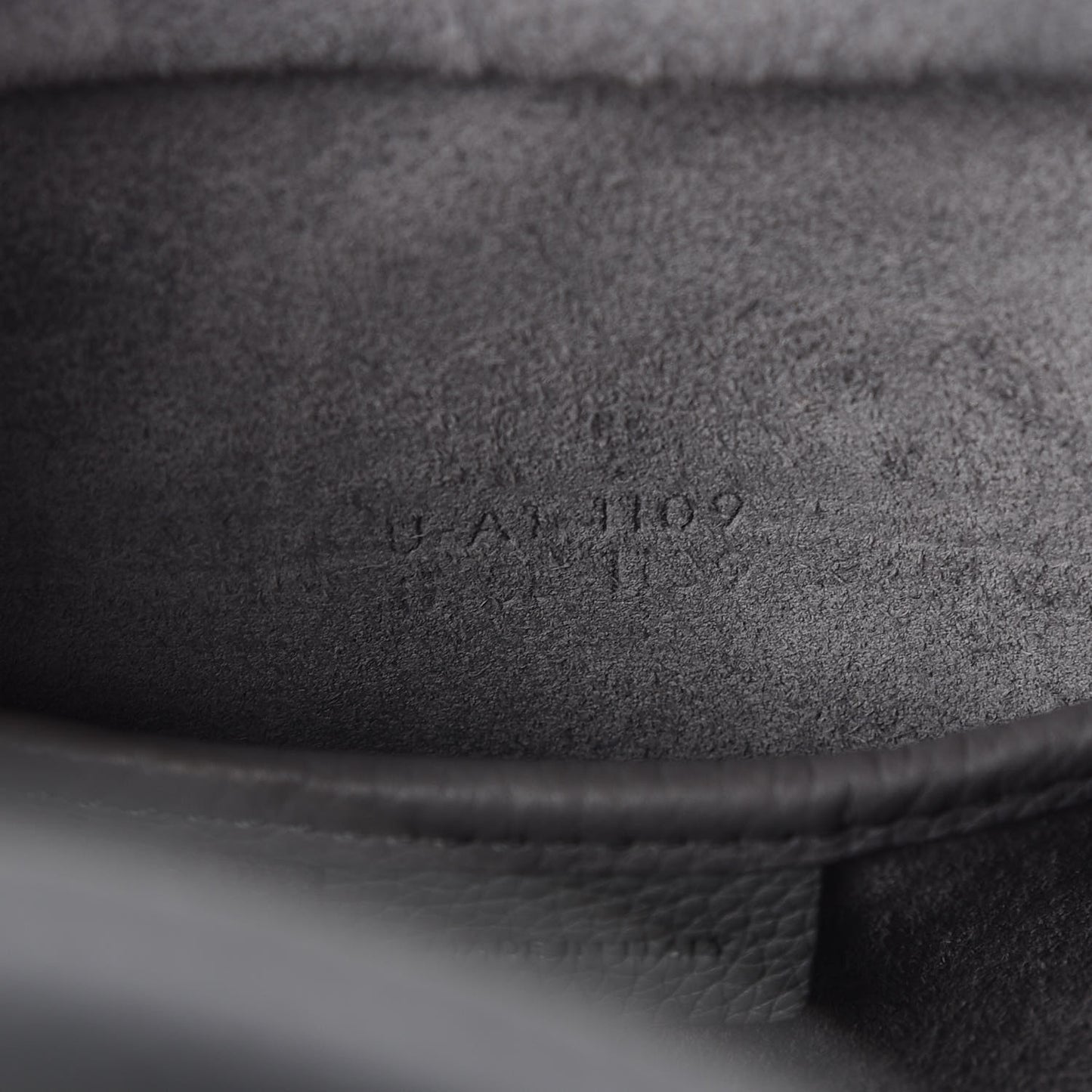 Drummed Calfskin Nano Luggage Kohl