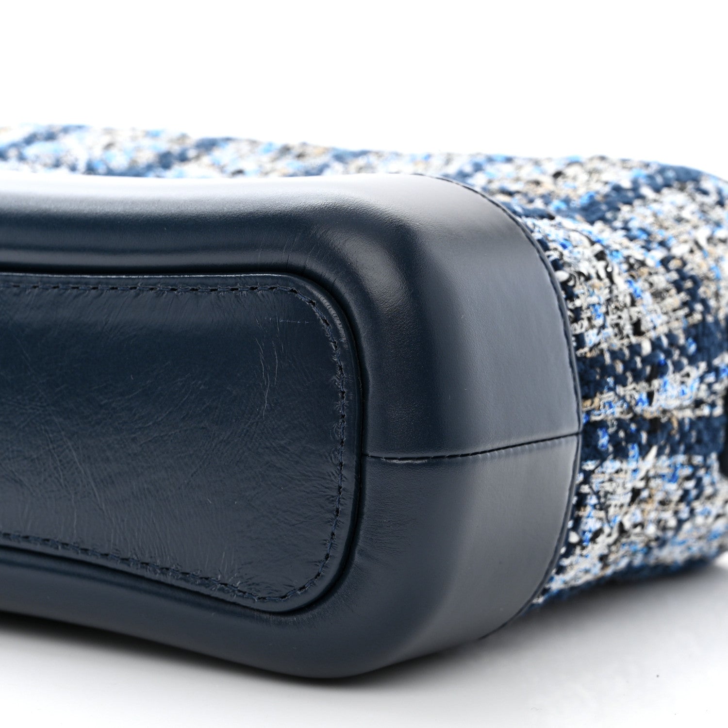 Chanel Tweed Calfskin Small Gabrielle Hobo Blue 10 of 10