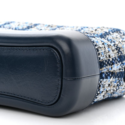 Chanel Tweed Calfskin Small Gabrielle Hobo Blue 10 of 10