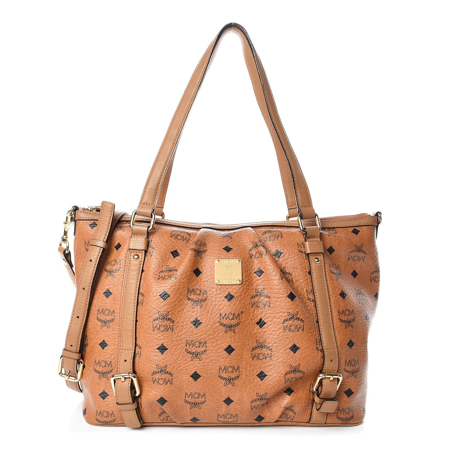 Visetos Medium Essentials Shopper Tote Cognac