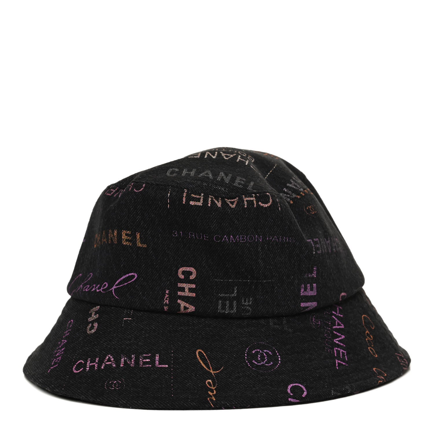 Chanel Denim Mood Cloche Bucket Hat L Black 2 of 7