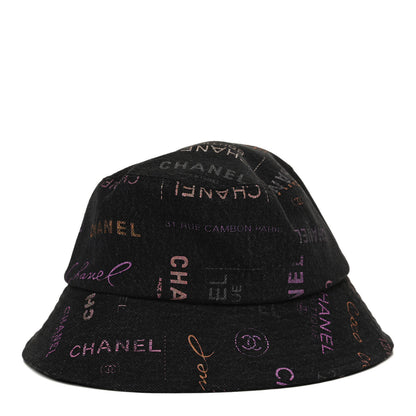 Chanel Denim Mood Cloche Bucket Hat L Black 2 of 7