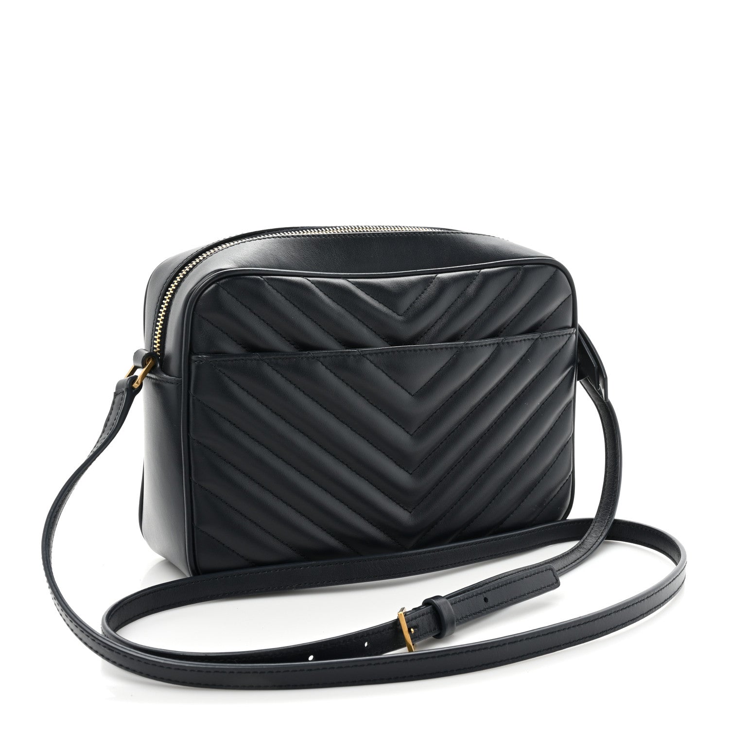 Saint Laurent Calfskin Matelasse Monogram Lou Camera Bag Deep Marine 3 of 14