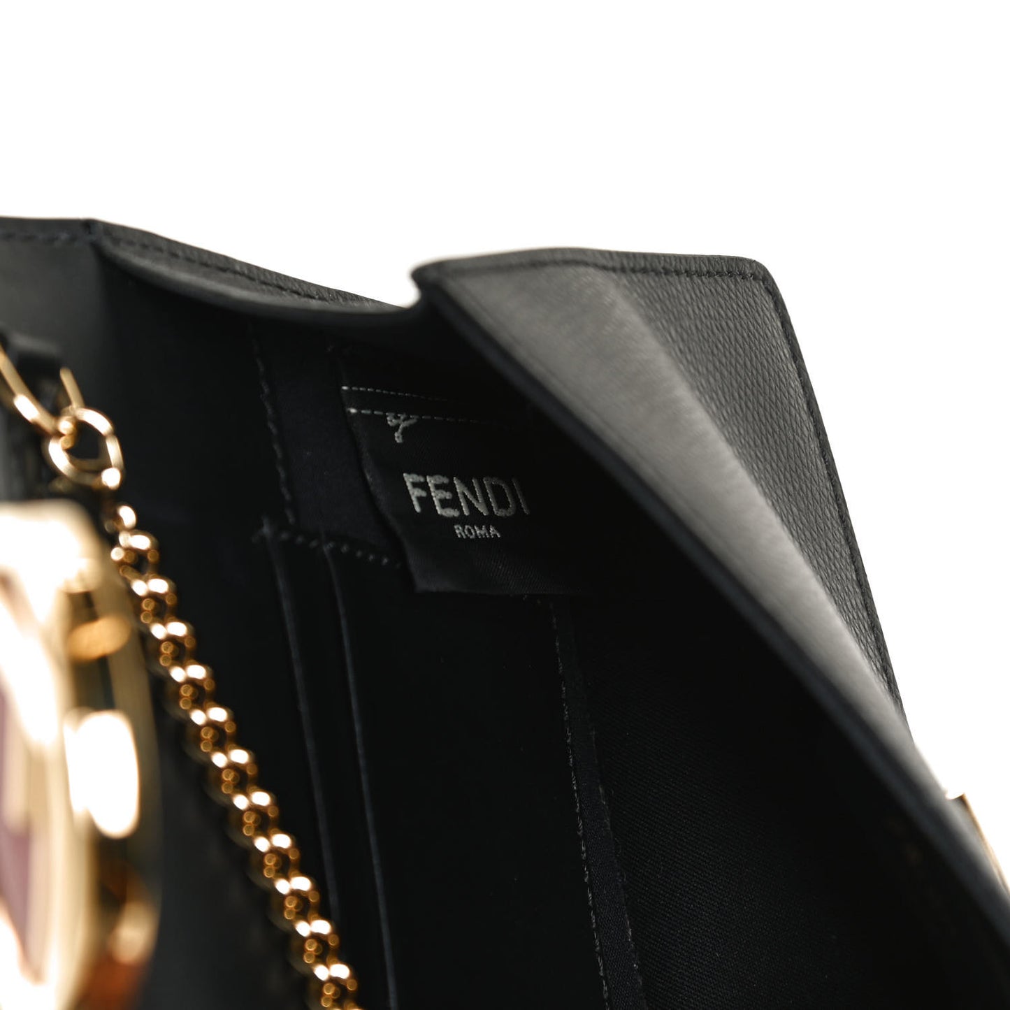 Vitello Cruise F is Fendi Bi-Color FF 1974 Embossed Envelope Belt Bag Maya Black