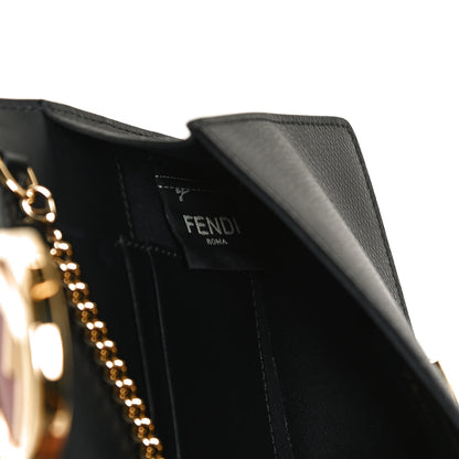 Fendi Vitello Cruise F is Fendi Bi-Color FF 1974 Embossed Envelope Belt Bag Maya Black 7 of 10