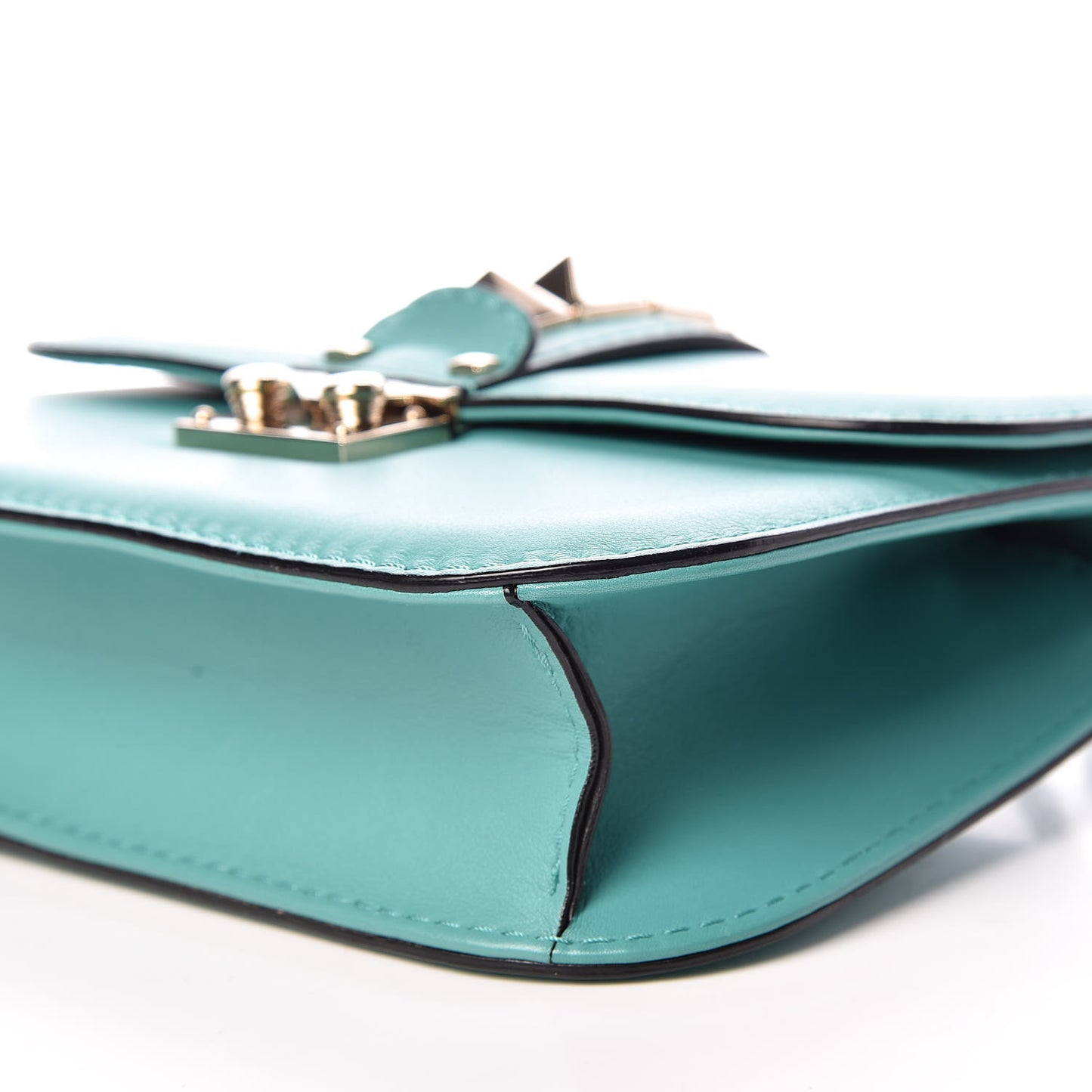 Vitello Small Glam Lock Rockstud Flap Colibri