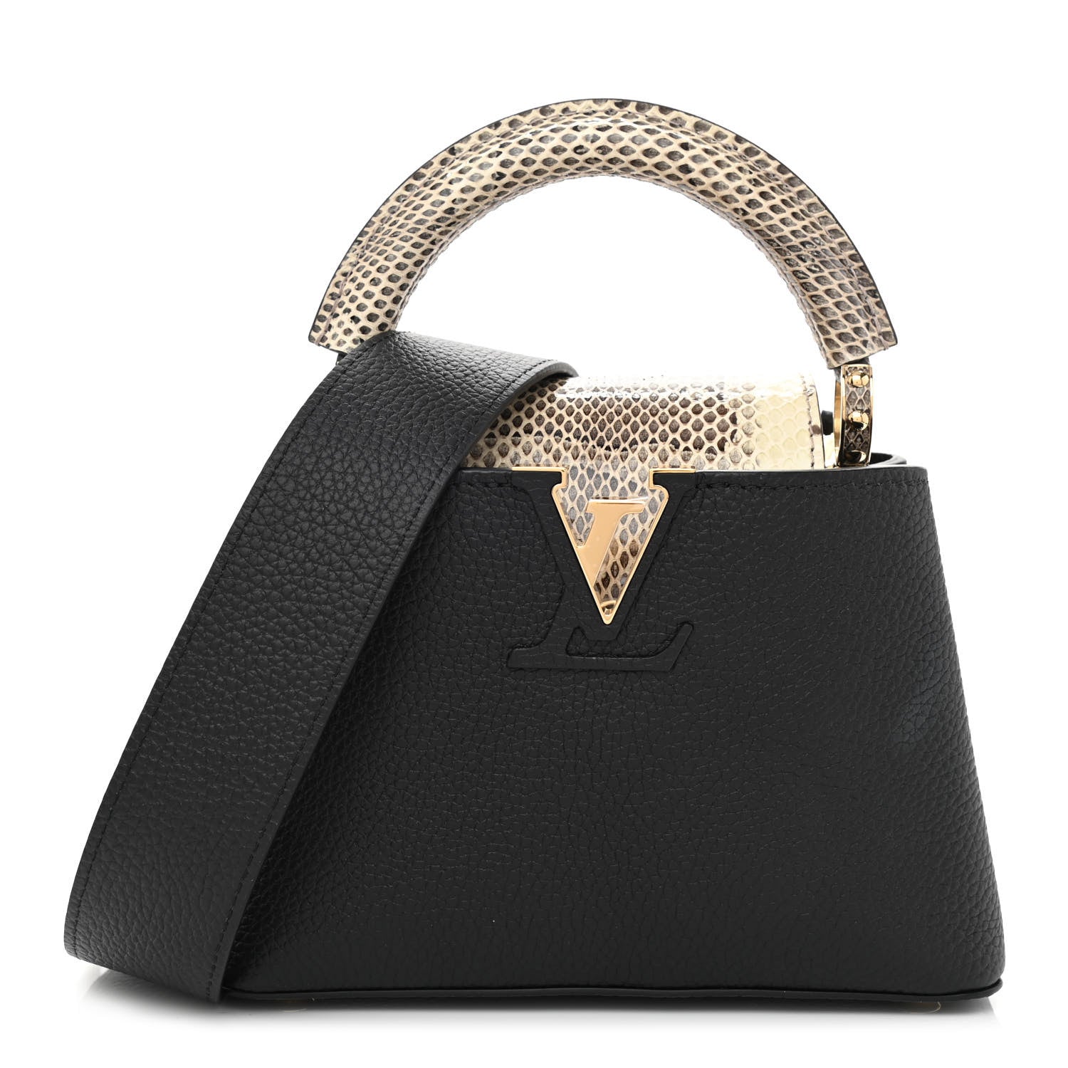 Louis Vuitton Taurillon Ayers Mini Capucines Black 1 of 9
