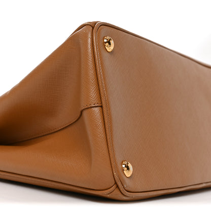 Prada Saffiano Medium Galleria Double Zip Tote Caramel 7 of 8