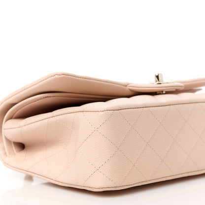 Chanel Caviar Quilted Medium Double Flap Light Beige 10 of 12