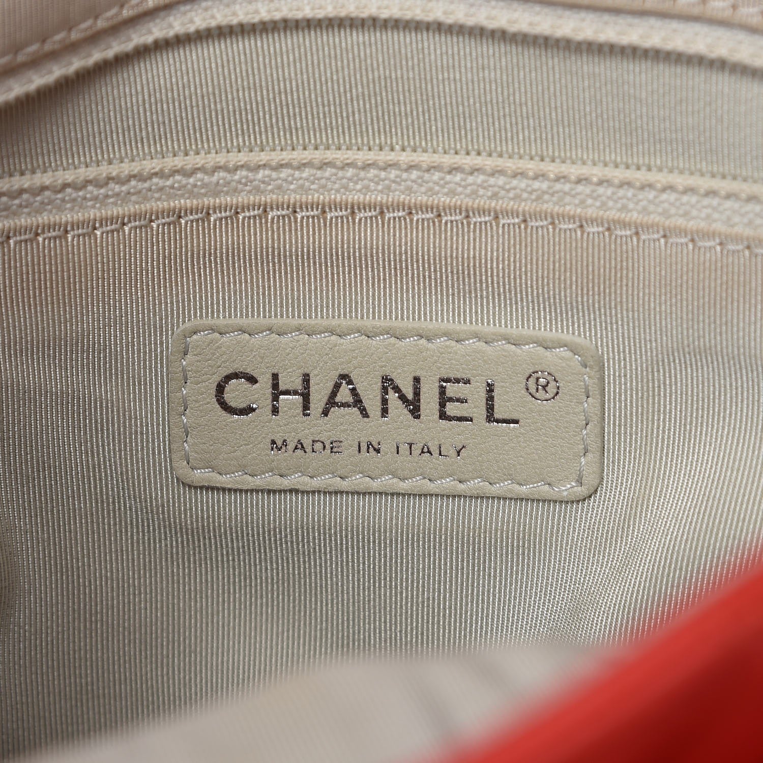 Chanel Washed Lambskin Chain Around Hobo Red 11 of 14