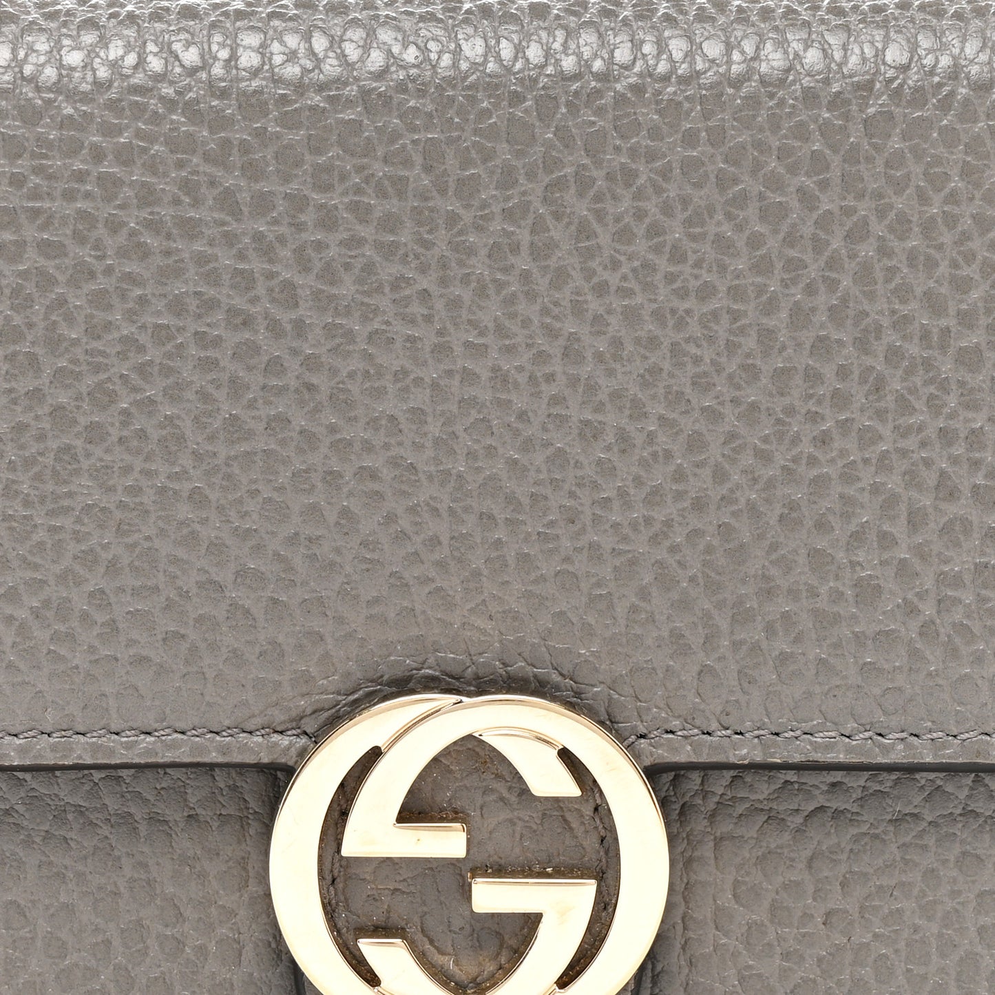 Dollar Calfskin Interlocking G Chain Wallet Loess