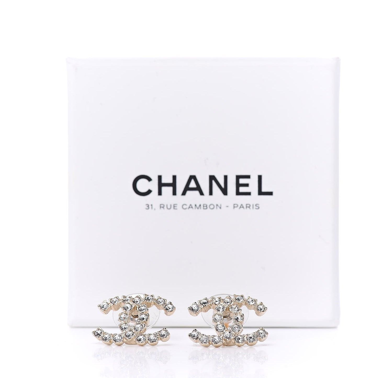 Crystal CC Earrings Gold