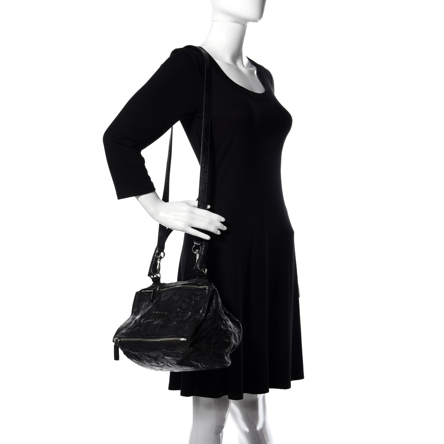 Givenchy Tumbled Sheepskin Small Pandora Black 2 of 13