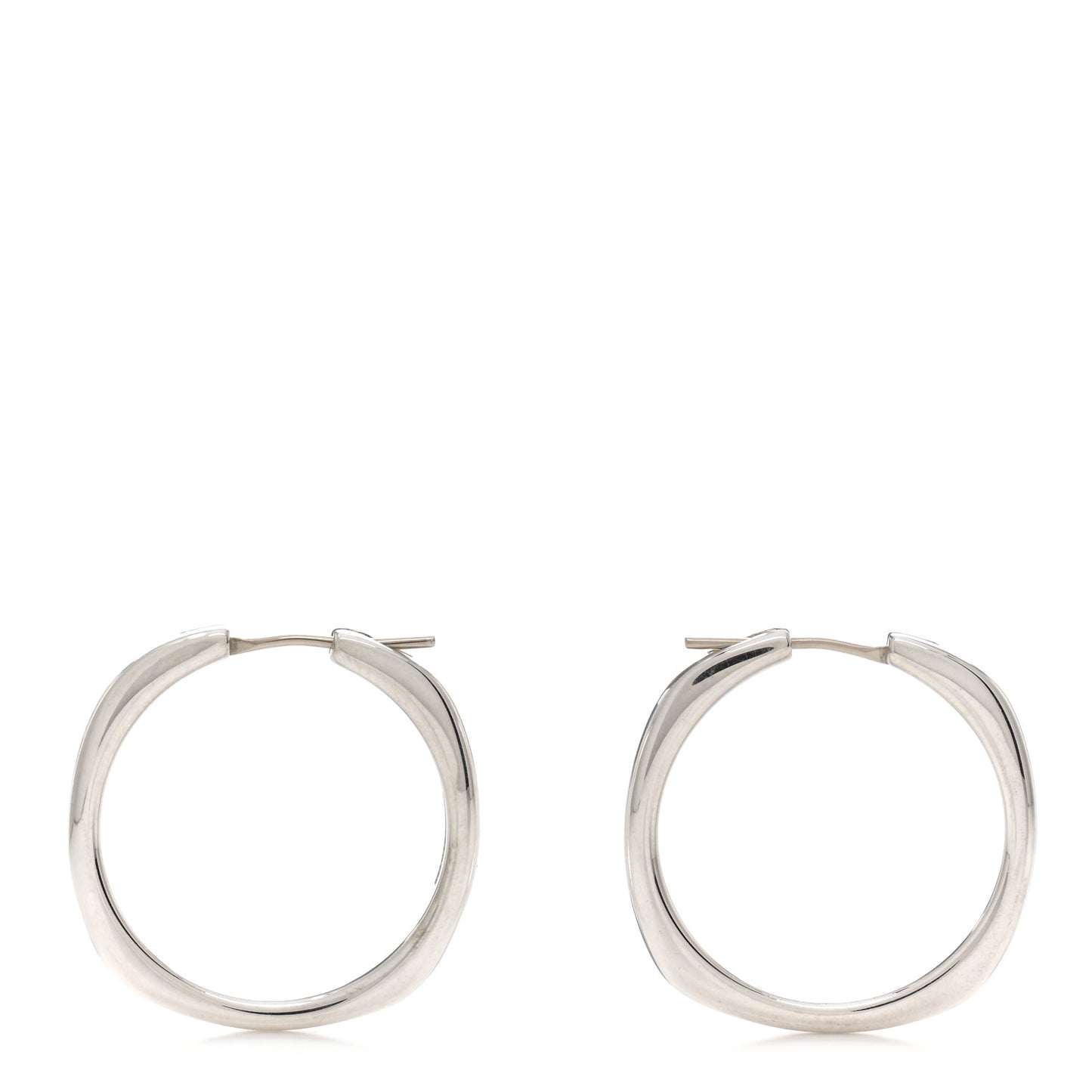Sterling Silver Square Cushion Hoop Earrings