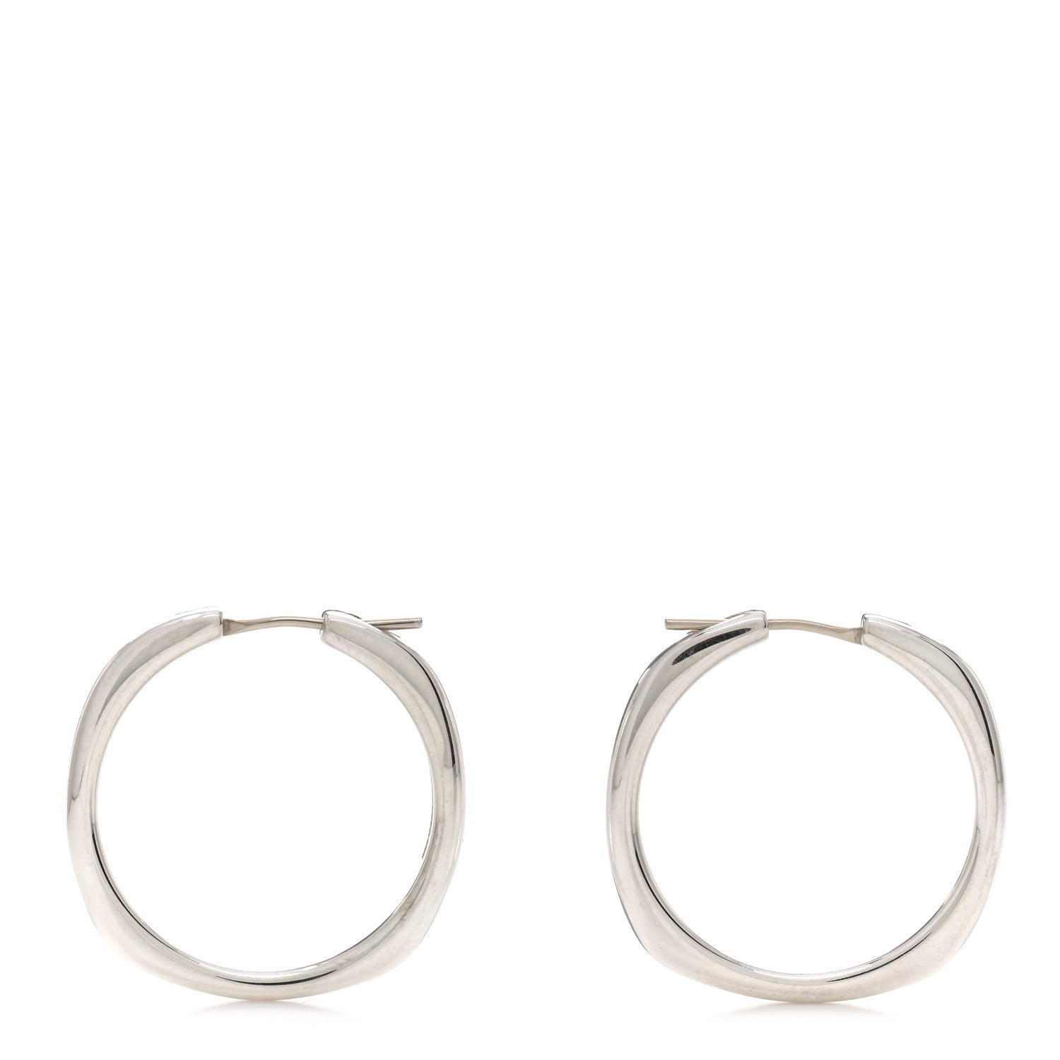 Tiffany Sterling Silver Square Cushion Hoop Earrings 3 of 4