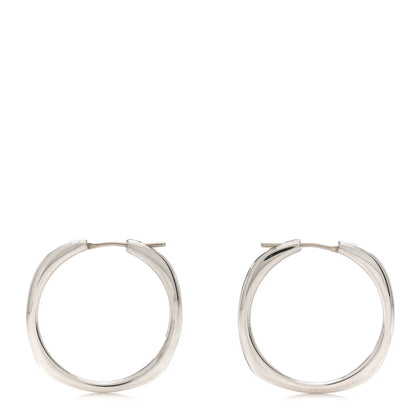Tiffany Sterling Silver Square Cushion Hoop Earrings 3 of 4